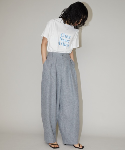 Aunt Marie's(アントマリーズ)の「【S,M,Lサイズ展開】ツイードカーブスラックスパンツ(スラックス・レディース・グレー/ピンク/チャコールグレー・M/S/L)」の20枚目の写真