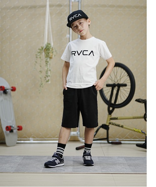RVCA（ルーカ）の「RVCA/ルーカ RVCA/ルーカ キッズ 半袖Tシャツ 定番ロゴデザイン 親子コーデ BE045-226（Tシャツ/カットソー・キッズ・ブラック/ホワイト/ブラック×パープル・130cm/140cm/150cm/160cm）」の13枚目の写真
