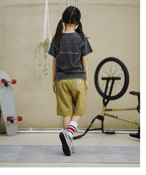 RVCA（ルーカ）の「RVCA/ルーカ RVCA/ルーカ キッズ 半袖Tシャツ 定番ロゴデザイン 親子コーデ BE045-226（Tシャツ/カットソー・キッズ・ブラック/ホワイト/ブラック×パープル・130cm/140cm/150cm/160cm）」の8枚目の写真