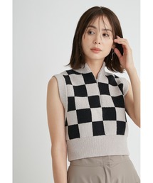 【emmi atelier】ハーフジップノースリブニット