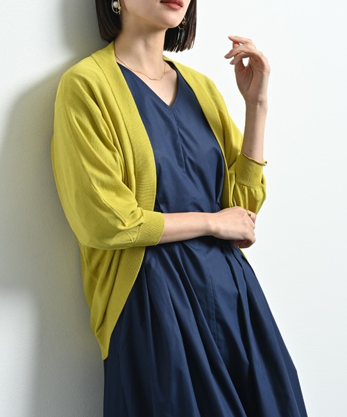 INTERPLANET(インタープラネット)の「【接触冷感・UV】ドルマンカーディガン(カーディガン/ボレロ・レディース・イエロー/ブラック/ブルー/グレー/オフホワイト・FREE)」の5枚目の写真