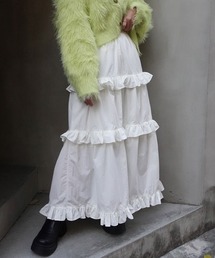 CORNERS | ナイロンタフタフリルティアードスカート(スカート)