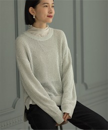 OPAQUE.CLIP | メタリックヤーン メッシュワイドニット【洗濯機洗い可】(ニット/セーター)