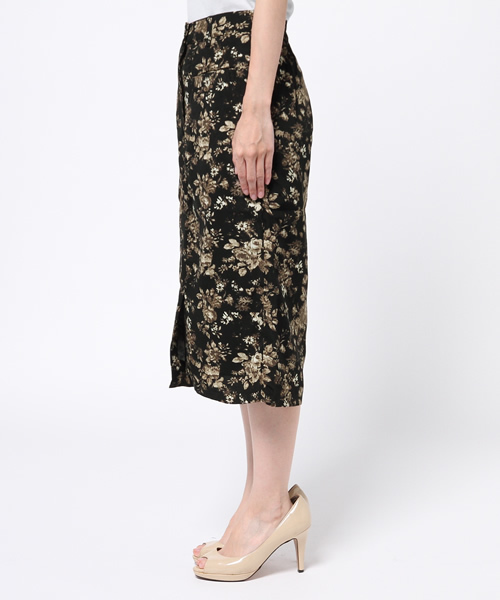 mystic(ミスティック)の「花柄タイトスカート(スカート・レディース・カーキ/ベージュ/ブラック・フリ-)」の12枚目の写真