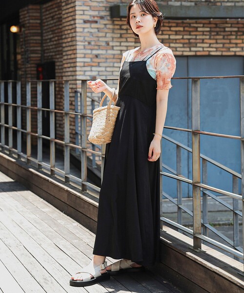 Ray BEAMS（レイビームス）の「Ray BEAMS / プリント チュール メロー Tシャツ（Tシャツ/カットソー・レディース・グレー/ブラウン・ONE SIZE）」の3枚目の写真