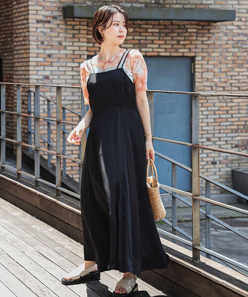 Ray BEAMS（レイビームス）の「Ray BEAMS / プリント チュール メロー Tシャツ（Tシャツ/カットソー・レディース・グレー/ブラウン・ONE SIZE）」の4枚目の写真