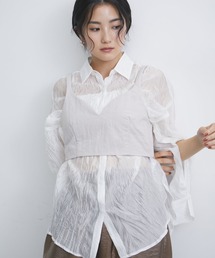 VIS | 【セットアップ対応】ナイロンビスチェ【洗える】(キャミソール)