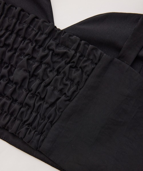 VIS（ビス）の「【セットアップ対応】ナイロンビスチェ【洗える】（キャミソール・レディース・ベージュ系その他2/ブラック・M/S）」の10枚目の写真