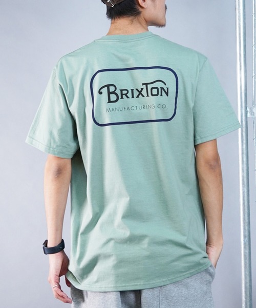 BRIXTON(ブリクストン)の「BRIXTON/ブリクストン 半袖Tシャツ バックプリント ブランドロゴ 17118(Tシャツ/カットソー・メンズ・ブラック/グリーン/イエロー・M/L)」の3枚目の写真