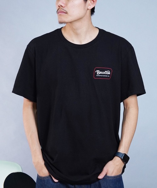 BRIXTON(ブリクストン)の「BRIXTON/ブリクストン 半袖Tシャツ バックプリント ブランドロゴ 17118(Tシャツ/カットソー・メンズ・ブラック/グリーン/イエロー・M/L)」の4枚目の写真