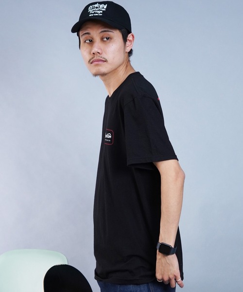 BRIXTON(ブリクストン)の「BRIXTON/ブリクストン 半袖Tシャツ バックプリント ブランドロゴ 17118(Tシャツ/カットソー・メンズ・ブラック/グリーン/イエロー・M/L)」の5枚目の写真