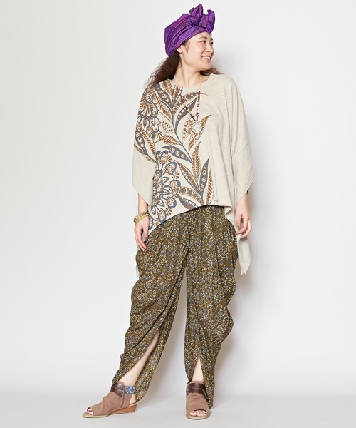 チャイハネ（チャイハネ）の「【チャイハネ】サルカムパンツ（その他パンツ・レディース・イエロー/カーキ/レッド・FREE）」の6枚目の写真