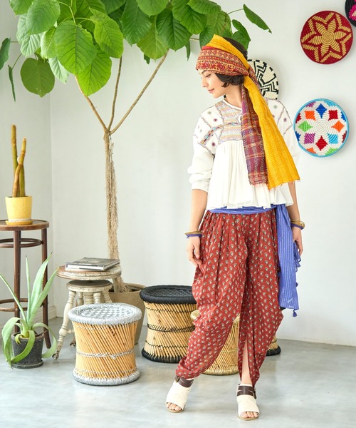 チャイハネ（チャイハネ）の「【チャイハネ】サルカムパンツ（その他パンツ・レディース・イエロー/カーキ/レッド・FREE）」の18枚目の写真