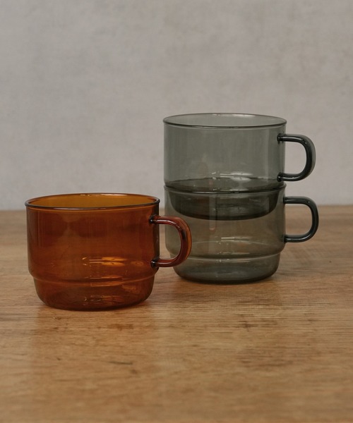 BIRTHDAY BAR（バースデイバー）の「HARIO COLORS スタックマグカップ（グラス/マグカップ/タンブラー・レディース・ブラウン/グレー・フリー）」の4枚目の写真