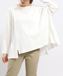 コットンアシメフレアTシャツ長袖/984085