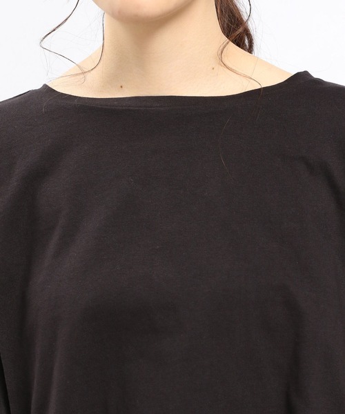 GLOBAL WORK Smile Seed Store（グローバルワーク スマイルシードストア）の「コットンアシメフレアTシャツ長袖/984085（Tシャツ/カットソー・レディース・オフホワイト/グレー系その他/ブラック/ライトベージュ・LARGE/SMALL/MEDIUM/X-LARGE）」の16枚目の写真