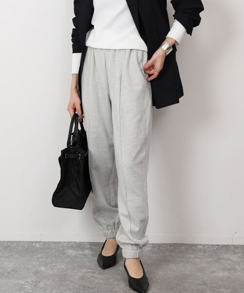 SLOBE IENA（スローブイエナ）の「裏毛ジョグプレスパンツ（その他パンツ・レディース・ライトグレー/ネイビー・FREE）」の10枚目の写真