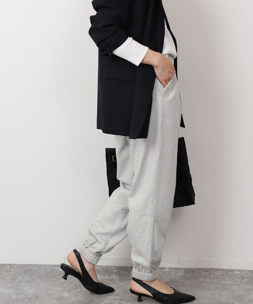 SLOBE IENA（スローブイエナ）の「裏毛ジョグプレスパンツ（その他パンツ・レディース・ライトグレー/ネイビー・FREE）」の11枚目の写真