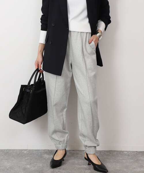 SLOBE IENA（スローブイエナ）の「裏毛ジョグプレスパンツ（その他パンツ・レディース・ライトグレー/ネイビー・FREE）」の13枚目の写真