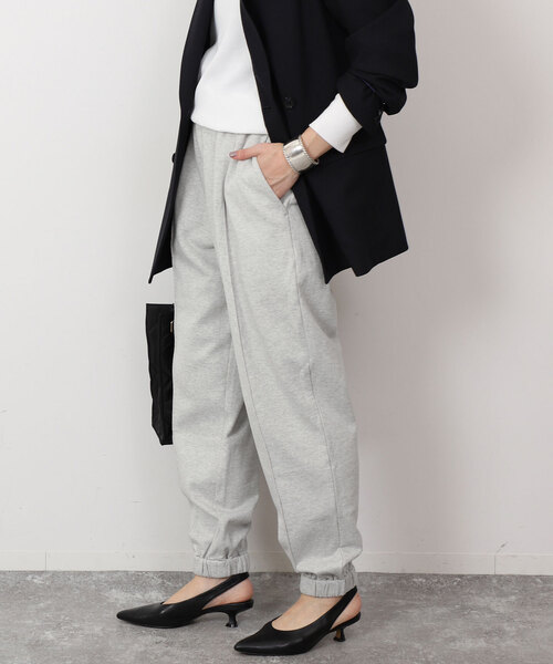 SLOBE IENA（スローブイエナ）の「裏毛ジョグプレスパンツ（その他パンツ・レディース・ライトグレー/ネイビー・FREE）」の14枚目の写真