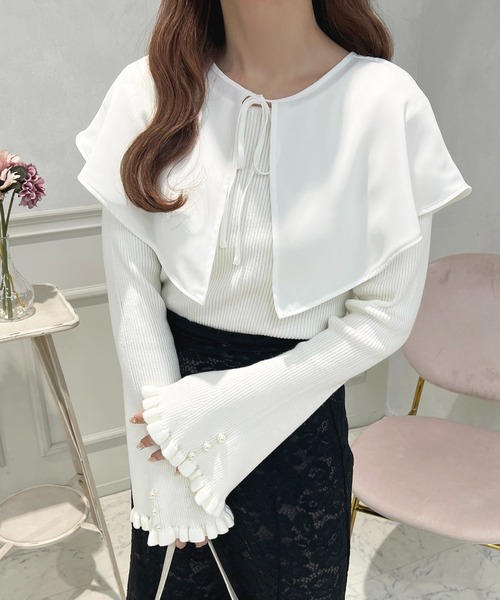 セール】ケープ＋フレアスリーブニット【ZOZOTOWN限定アイテム