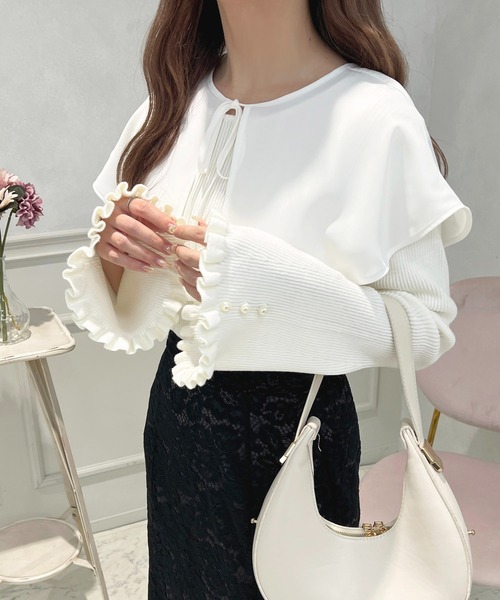 セール】ケープ＋フレアスリーブニット【ZOZOTOWN限定アイテム