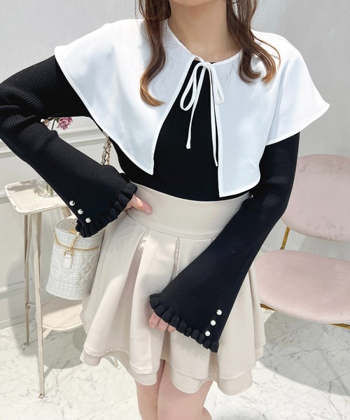 セール】ケープ＋フレアスリーブニット【ZOZOTOWN限定アイテム