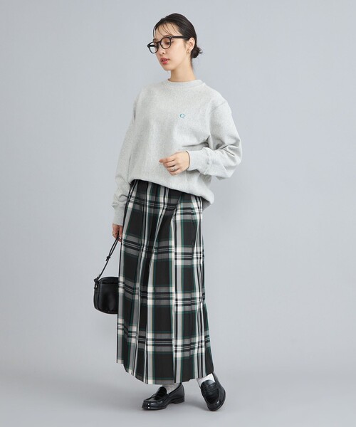 coen（コーエン）の「アソートチェックプリーツスカート（スカート・レディース・オフホワイト/ダークグレー/コバルトブルー・M/L）」の6枚目の写真