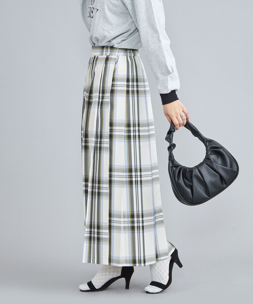 coen（コーエン）の「アソートチェックプリーツスカート（スカート・レディース・オフホワイト/ダークグレー/コバルトブルー・M/L）」の9枚目の写真