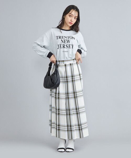 coen（コーエン）の「アソートチェックプリーツスカート（スカート・レディース・オフホワイト/ダークグレー/コバルトブルー・M/L）」の10枚目の写真