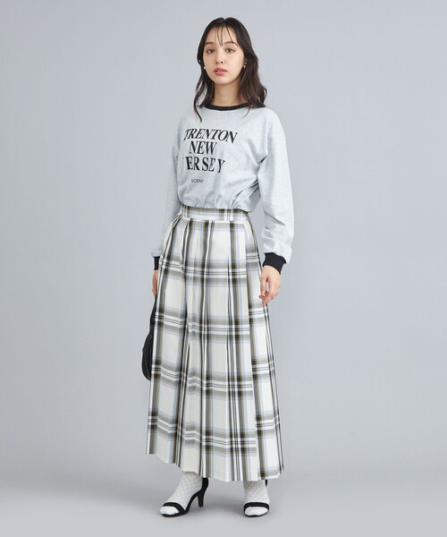coen（コーエン）の「アソートチェックプリーツスカート（スカート・レディース・オフホワイト/ダークグレー/コバルトブルー・M/L）」の12枚目の写真