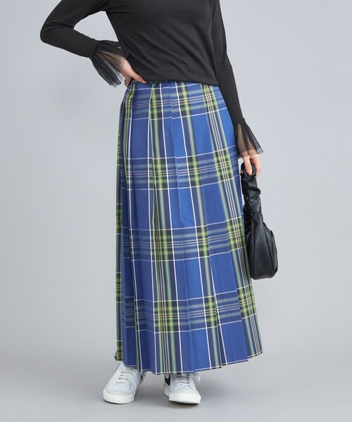 coen（コーエン）の「アソートチェックプリーツスカート（スカート・レディース・オフホワイト/ダークグレー/コバルトブルー・M/L）」の13枚目の写真