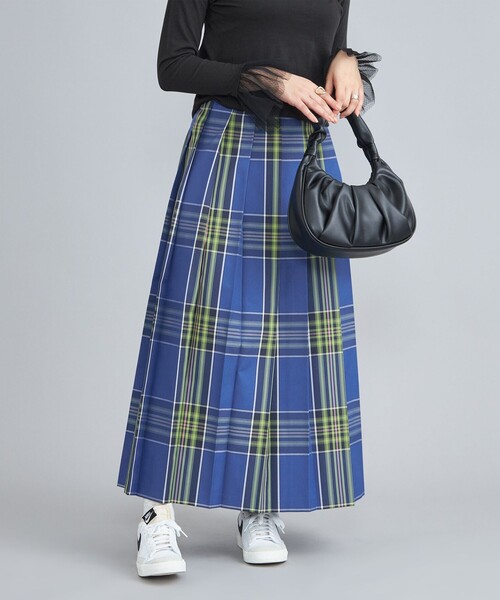 coen（コーエン）の「アソートチェックプリーツスカート（スカート・レディース・オフホワイト/ダークグレー/コバルトブルー・M/L）」の14枚目の写真