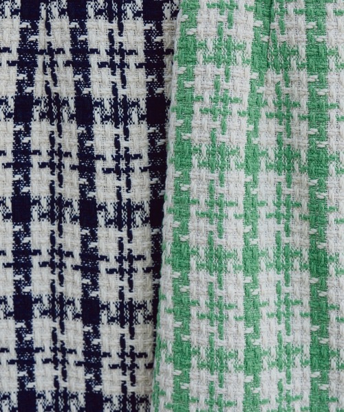 Unitage（ユニテージ）の「ツイードチェックロングスカート（スカート・レディース・ネイビー/グリーン・FREE）」の4枚目の写真