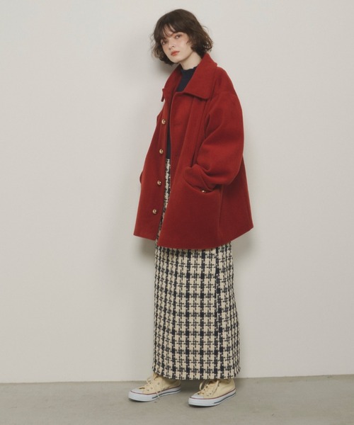 Unitage（ユニテージ）の「ツイードチェックロングスカート（スカート・レディース・ネイビー/グリーン・FREE）」の12枚目の写真