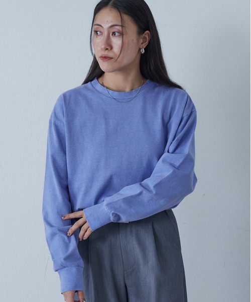 COLONY 2139(コロニートゥーワンスリーナイン)の「10/天竺長袖Tシャツ(Tシャツ/カットソー・レディース・ライム/オフホワイト/ブルー・FREE)」の3枚目の写真
