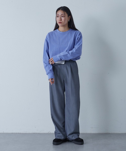 COLONY 2139(コロニートゥーワンスリーナイン)の「10/天竺長袖Tシャツ(Tシャツ/カットソー・レディース・ライム/オフホワイト/ブルー・FREE)」の14枚目の写真
