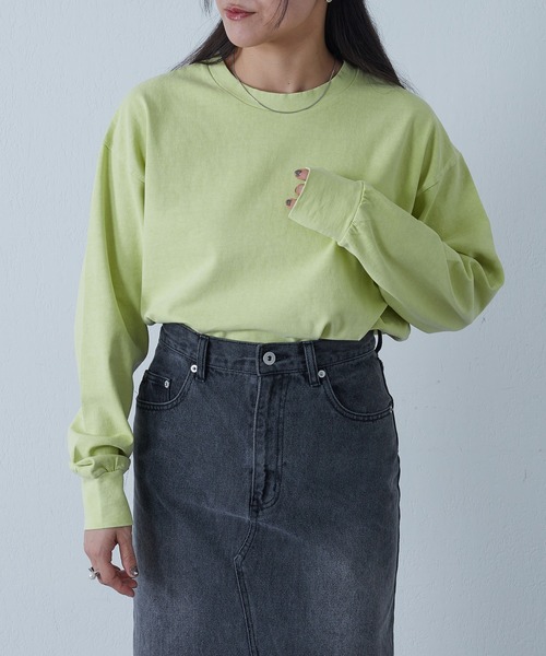 COLONY 2139(コロニートゥーワンスリーナイン)の「10/天竺長袖Tシャツ(Tシャツ/カットソー・レディース・ライム/オフホワイト/ブルー・FREE)」の10枚目の写真