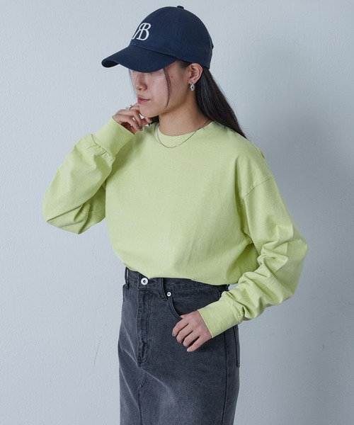 COLONY 2139(コロニートゥーワンスリーナイン)の「10/天竺長袖Tシャツ(Tシャツ/カットソー・レディース・ライム/オフホワイト/ブルー・FREE)」の9枚目の写真