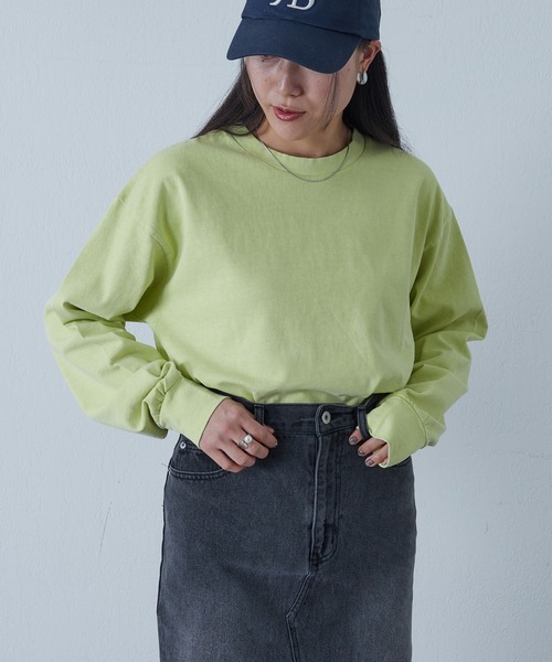 COLONY 2139(コロニートゥーワンスリーナイン)の「10/天竺長袖Tシャツ(Tシャツ/カットソー・レディース・ライム/オフホワイト/ブルー・FREE)」の11枚目の写真