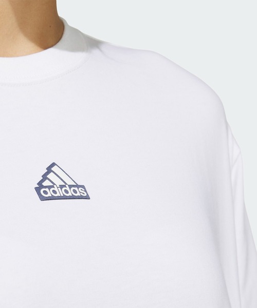 【新品未使用タグ付き】adidas Tシャツ　ワンピース　プリーツ　白 Mサイズ sansei-s-style_adidas-tee-wdk