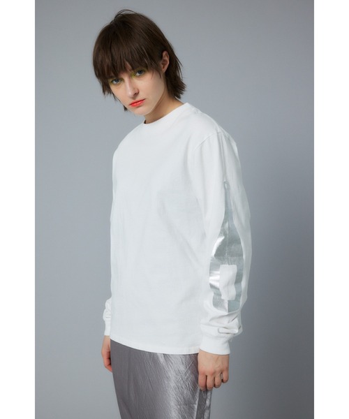 HeRIN.CYE(ヘリンドットサイ)の「Wine long T-shirt ワインロングTシャツ(Tシャツ/カットソー・レディース・ホワイト/ブラック・FREE)」の1枚目の写真