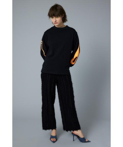 HeRIN.CYE(ヘリンドットサイ)の「Wine long T-shirt ワインロングTシャツ(Tシャツ/カットソー・レディース・ホワイト/ブラック・FREE)」の3枚目の写真