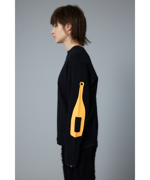 HeRIN.CYE(ヘリンドットサイ)の「Wine long T-shirt ワインロングTシャツ(Tシャツ/カットソー・レディース・ホワイト/ブラック・FREE)」の4枚目の写真