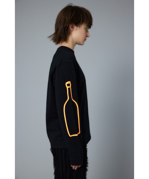 HeRIN.CYE(ヘリンドットサイ)の「Wine long T-shirt ワインロングTシャツ(Tシャツ/カットソー・レディース・ホワイト/ブラック・FREE)」の5枚目の写真