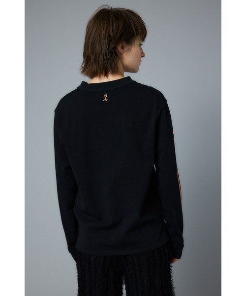 HeRIN.CYE(ヘリンドットサイ)の「Wine long T-shirt ワインロングTシャツ(Tシャツ/カットソー・レディース・ホワイト/ブラック・FREE)」の6枚目の写真