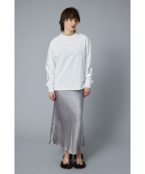 HeRIN.CYE(ヘリンドットサイ)の「Wine long T-shirt ワインロングTシャツ(Tシャツ/カットソー・レディース・ホワイト/ブラック・FREE)」の7枚目の写真