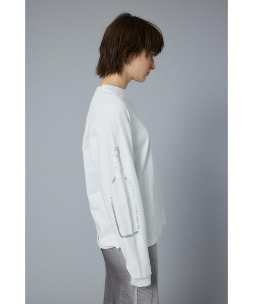 HeRIN.CYE(ヘリンドットサイ)の「Wine long T-shirt ワインロングTシャツ(Tシャツ/カットソー・レディース・ホワイト/ブラック・FREE)」の8枚目の写真