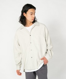 【BLUE STANDARD/ブルースタンダード】 フェイクスエード 無地 切り替えシャツ Tシャツ 2点セット