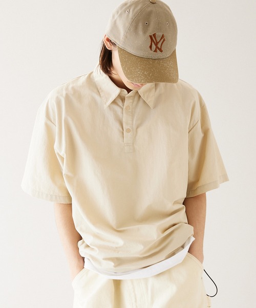 JOURNAL STANDARD(ジャーナルスタンダード)の「【ZOZO限定】FUNCTION SH PO SS / ファンクション プルオーバー 半袖(シャツ/ブラウス・メンズ・チャコールグレー/グレイッシュブルー/ネイビー/モスグリーン/ブラック/ライトベージュ/カーキ・M/L)」の4枚目の写真